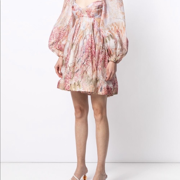 Zimmerman Wild Botanical open-back minidress - Picture 2 of 9